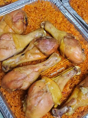 Jollof and Chicken Drumsticks